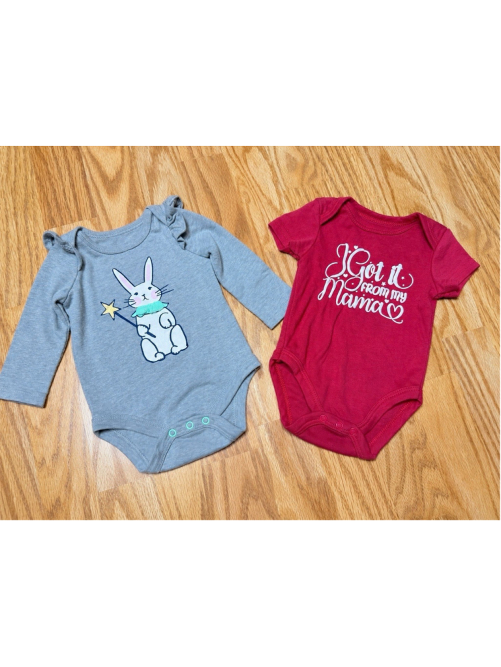 Baby Girl Bodysuit Lot NB & 3-6M Bunny Mama Pair Cat & Jack Kidgets